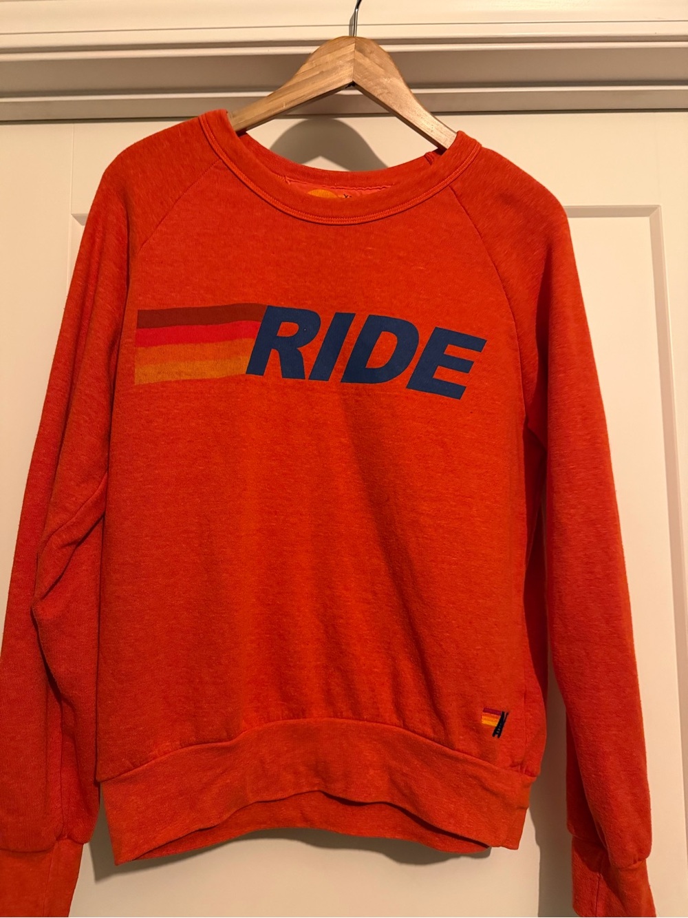 Aviator Nation Soul cycle Rise Orange/Red Crewneck Sweatshirt